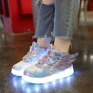 Zapatos luminosos coloridos para niños zapatos grandes, medianos y pequeños para niños con luces fluorescentes luminosos para niños brillantes zapatos para niñas (1)