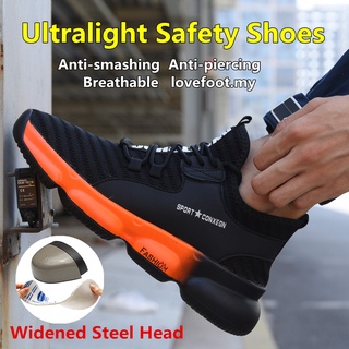 Los hombres de acero dedo del pie zapatos de seguridad de las mujeres zapatos de trabajo Anti-aplastamiento Anti-piercing transpirable antideslizante