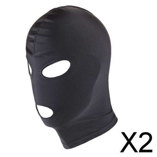 2xUnisex Men Women Breathable Face Cover Spandex Full Head Costume Mask Hood 02