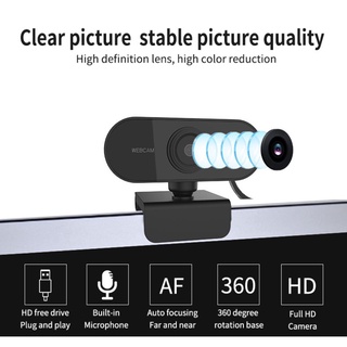 1080p auto focus webcam micrófono integrado periféricos web para pc laptocâmera hd memorial (6)