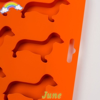 June DIY cubo de hielo moldes Gadgets cachorro bandeja molde galletas herramientas de cocina Chocolate perro molde de silicona