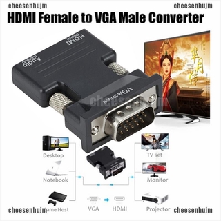 Soporte Para Adaptador de quesojm/convertidor/audio Hdmi hembra a Vga Macho 1080p Sig
