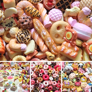 [sabaya] 10 piezas realistas mini comida galleta donut modelo diy joyería accesorio decorativo (2)