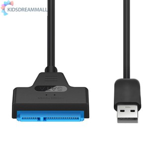 KIDSDEAR graroiC Cable adaptador de carga, USB 2.0 a SATA 22 pines Cable convertidor para HDD SSD de 2.5 pulgadas (7)