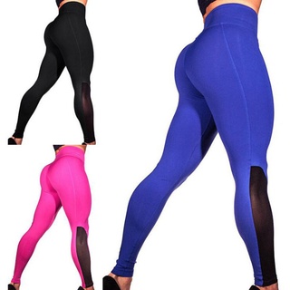 Sexy Women Fashion High Waist Patchwork Skinny Pants Trousers Casual Hollow Out Fitness Yoga Leggings Sportswear Elastic Tight Leggings Long Pants Plus Size S-XXXL