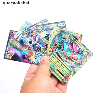 quecaokahai 100pcs (80tag+20mega) pokemon card niños juego de mesa de dibujos animados juguete co