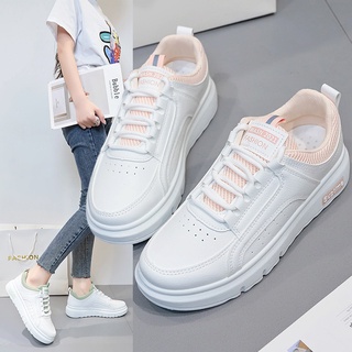 little white shoes wanita kasut perempuan mujer nuevo estudiante transpirable versión coreana de todo-partido casual suela gruesa zapatos zapatillas