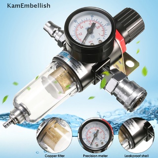 1/4" compresor de aire filtro de agua separador de agua Kit de herramientas con medidor regulador {bigsale}