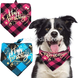 Durable Birthday Party Dog Pull Flag Triangle Scarf Decorative Props