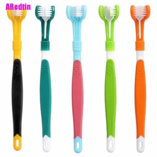 [ARedtin] Cepillo de dientes para perros/herramientas de aseo de tres caras/herramientas de aseo