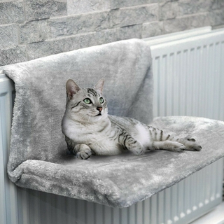 Cama colgante para gatos, marco de Metal cálido, con hamaca para mascotas