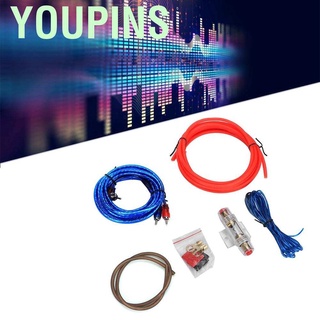 Youpins amplificador de potencia Kit de Cable ampliamente utilizado coche 10GA altavoz de alambre conjunto de Audio para la decoración del hombre