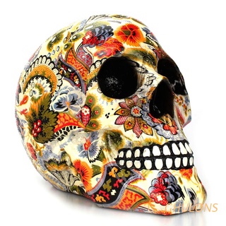 ghulons creativo colorido pintura calavera adornos resina halloween horror esqueleto estatua decoración del hogar
