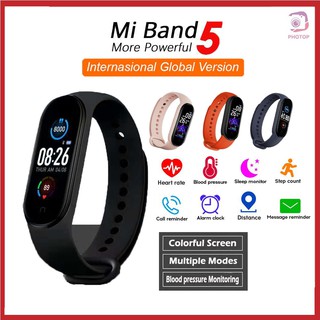 [top] m5 pulsera de inteligencia de frecuencia cardíaca y presión arterial detector pulseras podómetro reloj deportivo impermeable fitness banda