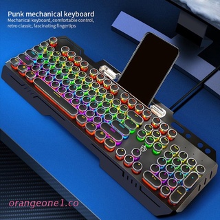 orange USB Wired Keyboard Programmable Rainbow RGB Backlit Wired PC Gaming Keyboards