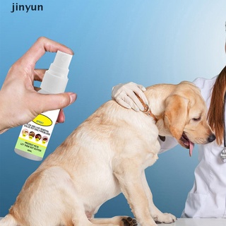 jinyun - spray de control de pulgas y garrapatas para perros de gato, seguro de usar 30 ml de suministros de plagas. (4)