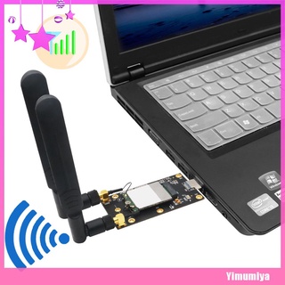 (Yimumiya) Ngff M2 llave B a USB 3.0 adaptador con ranuras duales Nano tarjeta SIM + 2 antenas (1)