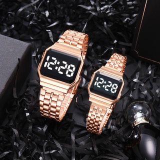 Reloj electrónico de pantalla táctil hermoso Individual Casual reloj de pulsera para mujeres señora pareja