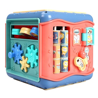 juguetes de bebé actividad cubo de juego de seis caras en forma de caja match desarrollo infantil juguete educativo para niños