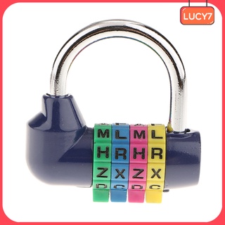 [LUCY7] Candado de seguridad resistente con contraseña de combinación de 4 letras para el hogar, puerta, caja de herramientas, gimnasio, deportes, escuela y