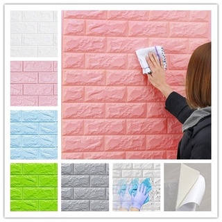 3D Brick Wall Stickers Imitation Bedroom Decor Waterproof Self-adhesive Wallpaper For Living Room Kitchen TV Backdrop