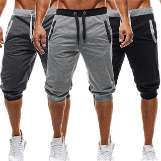 verano de los hombres holgado jogger casual slim harén pantalones cortos
