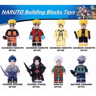 Minifiguras Naruto Uzumaki Uchiha Itachi Sasuke seis formas Tokashi bloques de construcción juguetes para niños