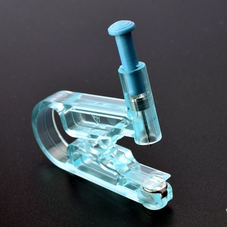 NAVONE creativo nariz oreja Piercing herramienta para mujeres oreja herramienta de uñas usando dispositivo de oreja desechable de una sola vez transparente azul cristal oreja perno desgaste pendientes seguro pendiente Piercing (6)