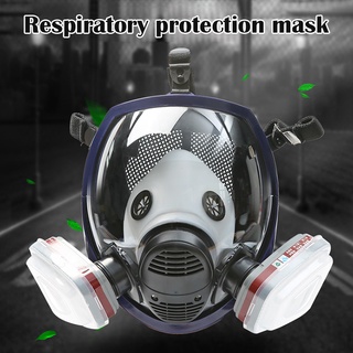 15 in 1 Full Facepiece Respirators Gas Respirator with Carbon Filters Wide Field of View Full Face Lightweight