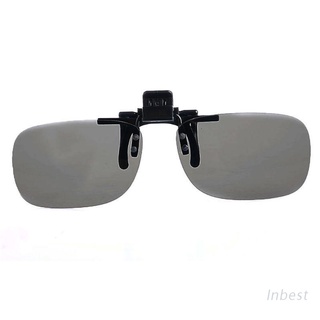 INB 1 Pair Clip On Type Passive Circular Polarized 3D Glasses Clips for 3D TV Movie