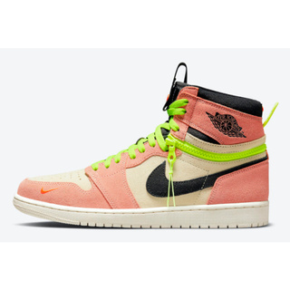 Air Jordan 1 High Switch Cream/Peach-Neon-negro zapatos CW6576-800 deportes zapatos de baloncesto