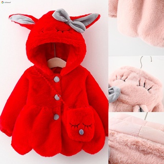 [cod] chaquetas con capucha de conejo para niñas/bebé/bebé/niños/niñas/abrigo outwear (2)