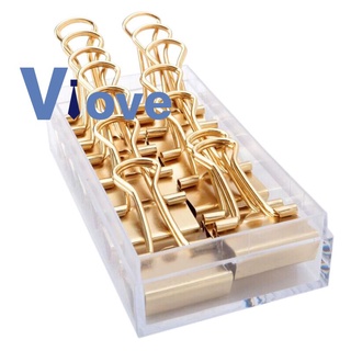 Oro binder clips cola de milano clip de metal de almacenamiento de productos de carpeta clip
