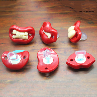 CALI-MY divertido labios dientes niño bebé silicona chupete chupete dentición sueño (4)
