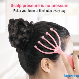 Ball comb hair massager neck massage scalp pressure relaxation spa healing scalp brush five-finger massager lampring