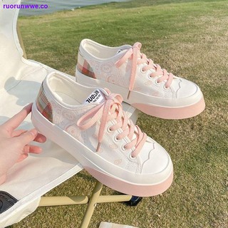 todo-partido japonés original anacardo flor zapatos de lona 2021 nuevos zapatos blancos primavera y verano nicho diseño de moda zapatos de dedo grande