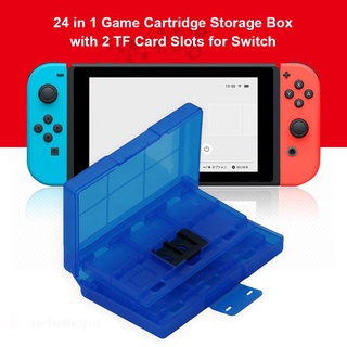 Ud caja de almacenamiento de cartuchos de juego 24 en 1 con 2 ranuras para tarjetas TF para Nintendo Switch (5)