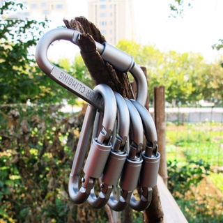 ele_10pcs mochila escalada al aire libre edc cerradura hebilla aluminio d-ring mosquetón
