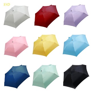 Syd Mini paraguas de bolsillo diseño compacto para viajes Anti UV sol paraguas de lluvia 5 plegable a prueba de viento portátil sombrilla ligera (1)