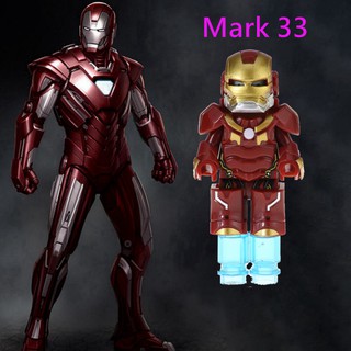 compatible con lego minifigures marvel superhero iron man mark33 bloques de construcción regalo de cumpleaños diy juguetes para niños