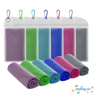 STYLING Camping Quick-Dry Beach Towel Gym Instant Cooling Cooling Towel Golf Bowling Outdoor Sports Yoga Workout Travel/Multicolor