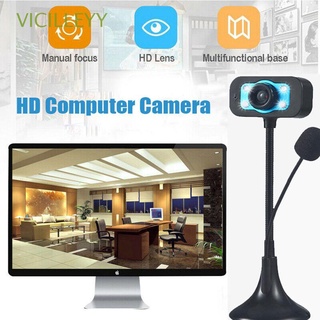 VICILLEYY 1pc Caliente Nueva Cámara Transparente Suave Web HD Webcam Enfoque Automático Curso En Línea De Vídeo USB 2.0 De Alta Calidad Ajustable Con Micrófono (1)