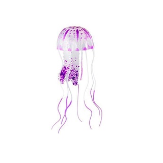 Tanque de peces acuario Artificial efecto brillante tanque de peces medusas adorno A8O0