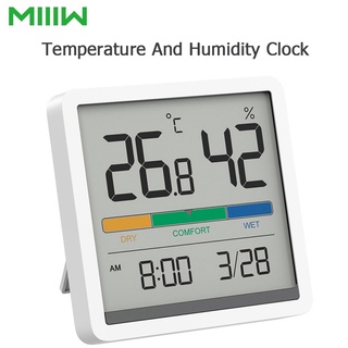 Miiiw Silencio Temperatura Y Humedad Reloj Hogar Interior De Alta Precisión Bebé Habitación C/F