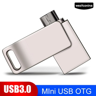 westcovina 8/16/32/64gb dual plug otg micro-usb usb 3.0 u disk flash drive para teléfono pc