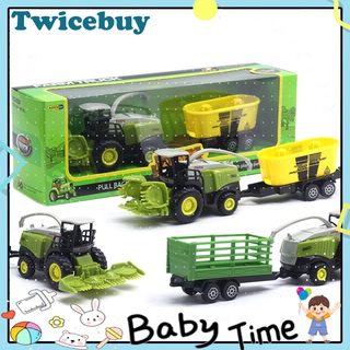 <twicebuy> 1/55 Diecast Farm Truck Tractor fricción modelo de coche niños juguete educativo (1)