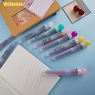 [Willbehot] lindo Color caramelo Multi 10 Color en un juego de bolígrafos de escritura papelería [caliente]