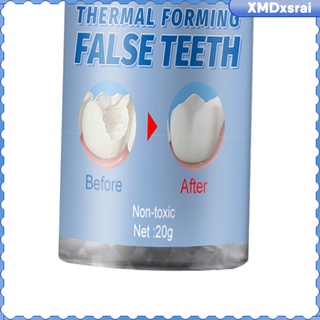 1 botella de perlas térmicas de dientes carillas moldeables dentadura temporal de reparación de dientes