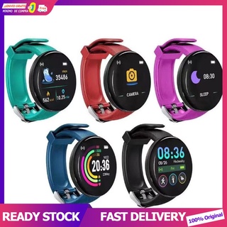 D18S redondo Digital inteligente reloj deportivo mujeres relojes Digital Led Smart Watch presión arterial Monitor de frecuencia cardíaca hombres Fitness Tracker