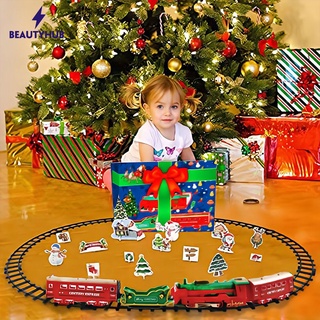Tren Eléctrico De Navidad Mini Santa Claus Riel Coche Creativo Árbol Decoración Niño Juguete Regalo
